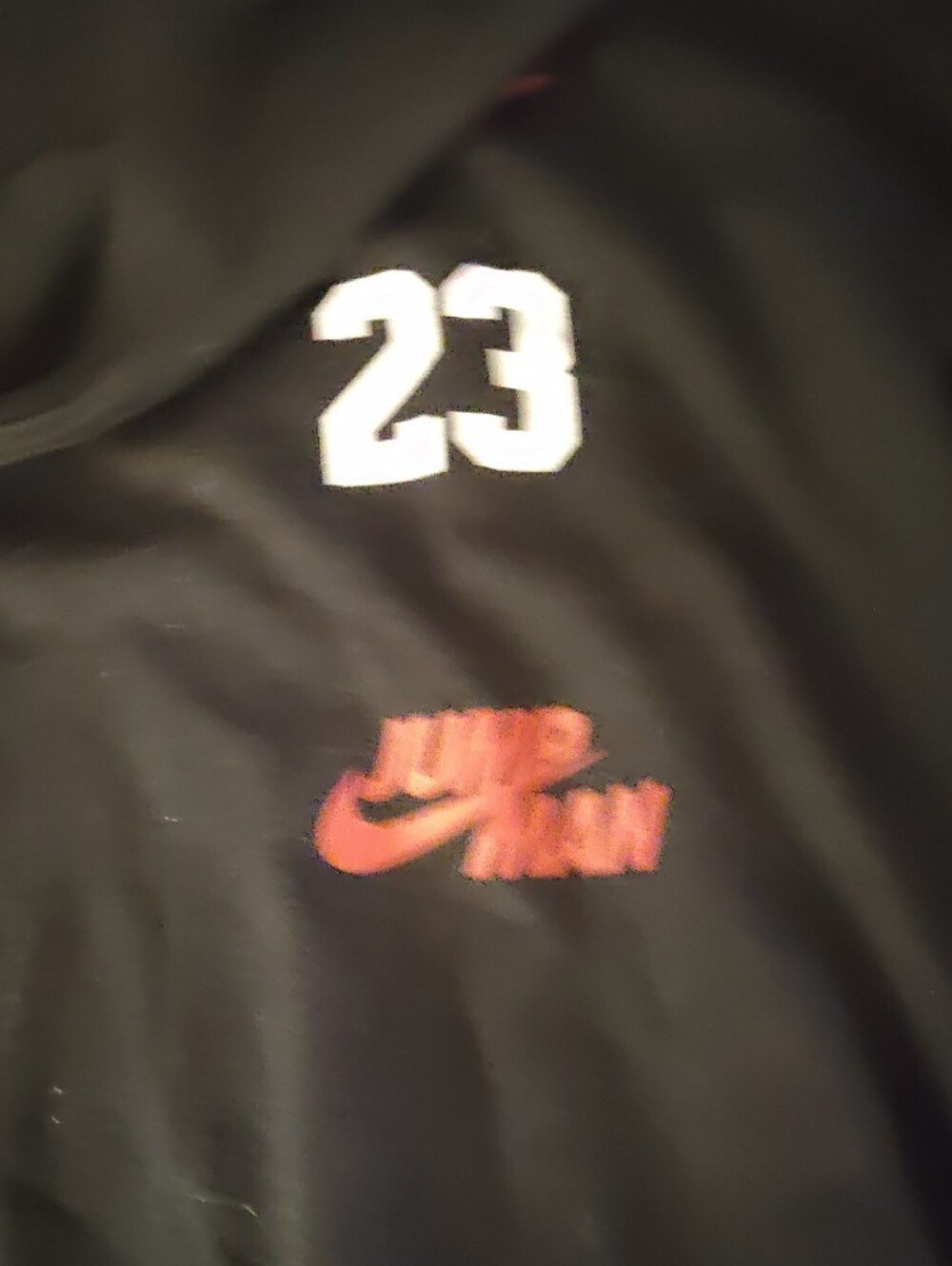Jordan Black Long-Sleeve Tee with Red and White Logos - Picture 3 of 5